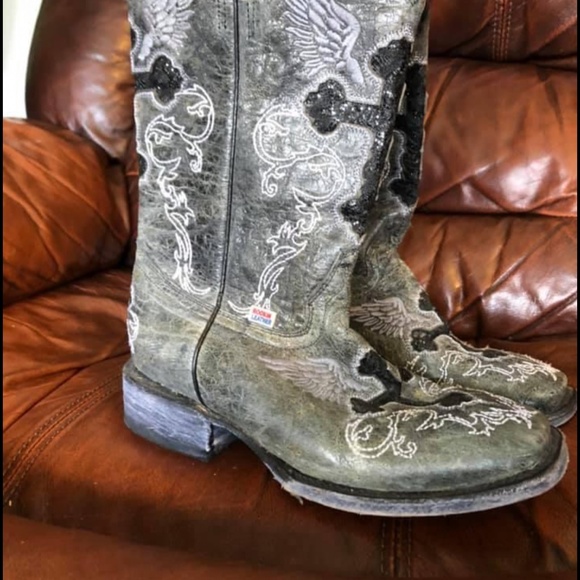 Rockin leather womans boots 7 - Picture 3 of 3